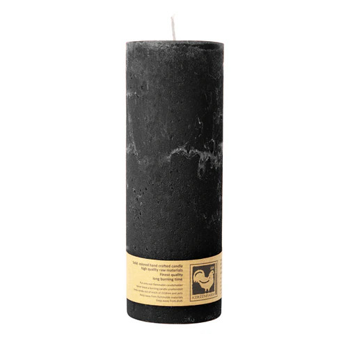Vela de tocón 0 de parafina, negro, Country, 70/190 mm, GALLO DE VELA, quemador - Imagen 1 de 1