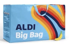 2025 The ALDI Big Bag Collection Heritage Rainbow Stripe Tote LIMITED EDITION