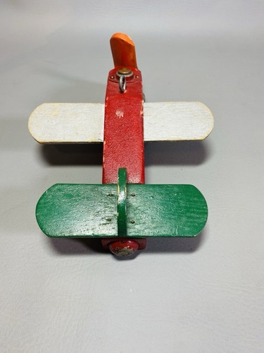 Unique Handmade Wooden Toy Propeller Airplane 8 X 10" Bold Colors *Read Listing - Picture 5 of 8