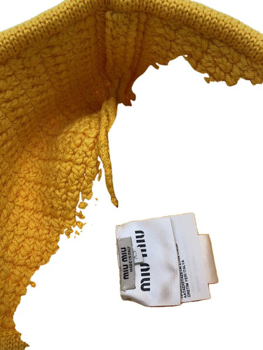 MIU MIU Sturmhaube -- Wolle YLW Einfarbig Damen MMZ342 1ZUO - Bild 3 von 5