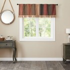 Primitive 19"x60" Valance Red Rod Pocket Kitchen Window Curtains VHC Brands