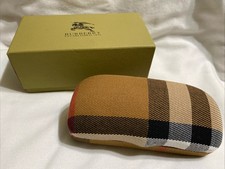 BURBERRY Classic Nova Check Plaid Hard Clamshell Eyeglasses Sunglasses Case