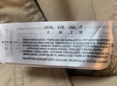 Denim Co Cargo Trousers Straight Cotton Beige UK 6 - Picture 11 of 11