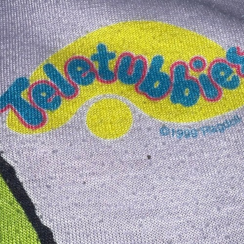 Vintage Teletubbies Ragdoll graphic purple ruffled girls nightgown *flawed - Bild 5 von 9