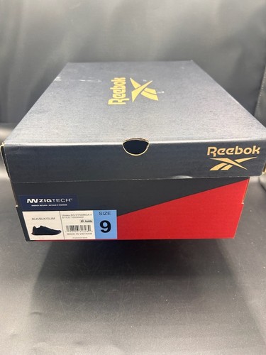 Reebok Mens Size 9 Zig Dynamica 4 Running Shoes Black Sneaker Footwear Trainer - Picture 2 of 6