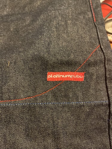 Platinum FUBU Fat Albert Denim Jean Shorts Size 40 Y2K - Picture 3 of 8