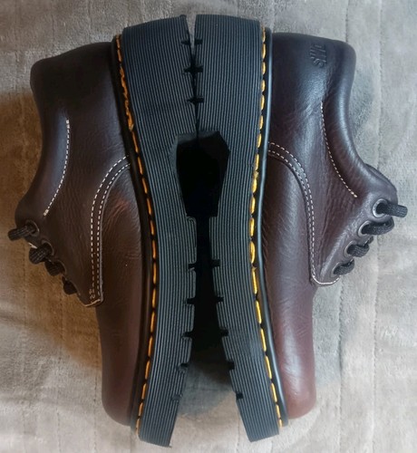 Zapatos Oxford Dr. MARTENS #9369 Cuero Marrón De Colección Y2K Talla 6 Suela Acolchada de Aire - Imagen 8 de 21