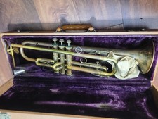 VTG F.E. OLDS AMBASSADOR TRUMPET LOS ANGELES W CASE MOUTHPIECE 1950's UNTESTED