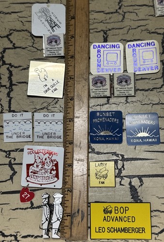 Riesige Vintage Square Dance Tanzen Preis Bänder Pins Knöpfe gemischt Nachlass Posten USA - Bild 10 von 24