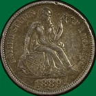 1889 Seated Liberty Dime Choice Extremely Fine XF+/AU Coin #45810