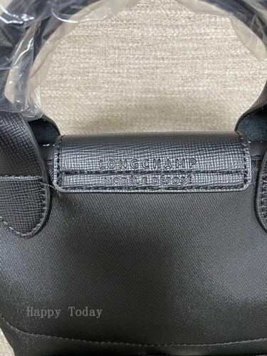 LONGCHAMP Le Pliage Energy XS Mini Shoulder Bag Handbag Leather Black Nylon New - Picture 4 of 12