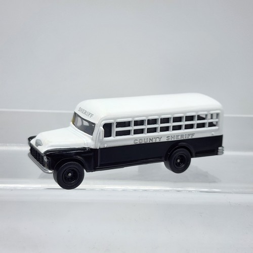 Johnny Lightning 1/64 1956 Chevy County Sheriff Bus Collectible Diecast LE Loose - Picture 4 of 10