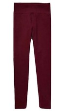 Justice Girls Leggings Maroon Size 10 Full Length Elastic Waistband Cotton Logo