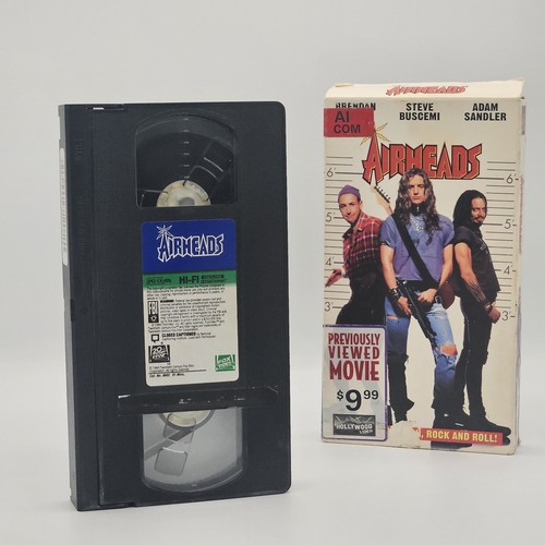 Airheads (VHS, 1994) Brendan Fraser, Adam Sandler, Steve Buscemi boîte d'origine