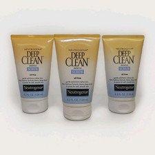 3 Pack-Neutrogena Deep Clean Gentle Scrub, 4.2 Fl Oz, New Tubes, Oil Free