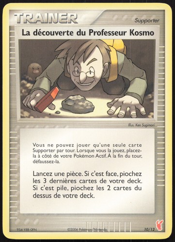 Carte Pokémon La découverte Professeur Kosmo 10/12   Kit du dresseur Posipi FR - Foto 1 di 2