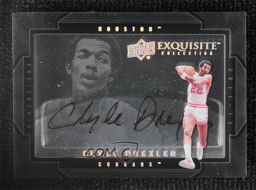 2011-12 Exquisite Collection Dimensions Clyde Drexler #D-CD Auto HOF - Picture 1 of 3