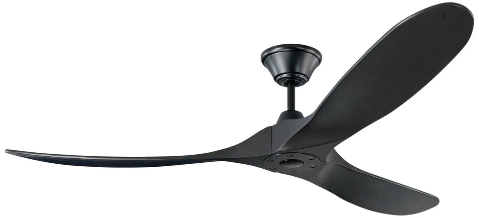 60" Visual Comfort Maverick Matte Black Ceiling Fan with Remote - Image 2 of 3