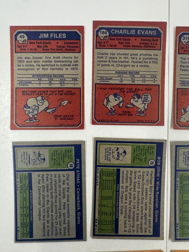 1970-1973 NY Giants 15 Card Lot Clifton McNeil Bob Grim Ralph Heck Ron Johnson - Picture 6 of 9