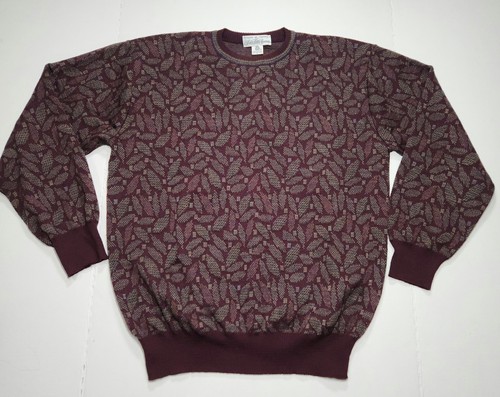 Tricots St Raphael Knit Sweater Men's Size Large 100% Pure Wool Vintage - Picture 1 of 5