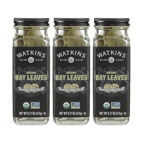 Sustainable Gourmet Organic Bay Leaves in Stylish Glass Jars - 0.17oz, Set of 3 - Picture 3 of 6