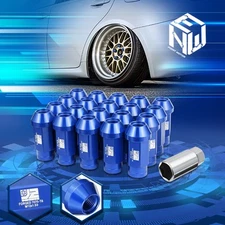 J2 Engineering 20Pc Blue Aluminum M12 x 1.5 50mm Height Closed End Lug Nuts Set