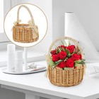  Flower Basket with Handle Wicker Baskets for Storage Woven Handles