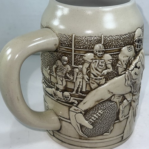 Seltener Vintage New York Jets geprägter Keramik Bierkrug hergestellt in Brasilien 6 Zoll - Bild 4 von 7