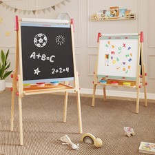 Easel for Kids   3-in-1 Art Easel with Chalkboard, Magnetic Whiteboard  400"...