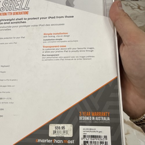 STM half shell for ipad 7th 8th generation translucent NEW in box - Picture 3 of 4