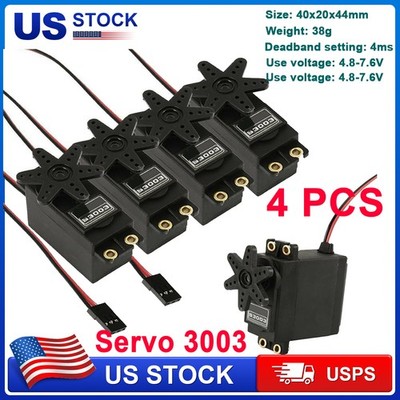 4PCS High Torque Standard Servos For Futaba S3003 RC Car Plane Boat Helicopter