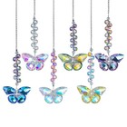 6pcs Colorful Diamond Butterfly Suncatchers Handmade for Indoor Outdoor