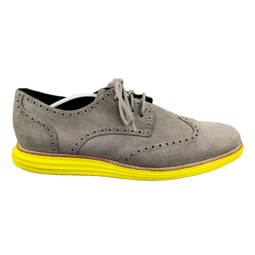 Cole Haan Lunar Grand Men's Gray Lace Up Wingtip Casual Comfort Shoes Size 13 M - Picture 2 of 14