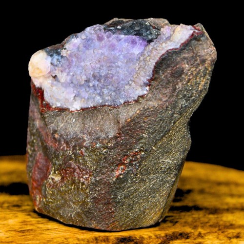 Natural Amethyst with Baryte Crystal Stone in Geode Mineral Specimen Matrix 110g - Picture 5 of 7