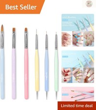 Lightweight Professional Nail Brushes - 6 Essential Art Tools for Perfect Nails