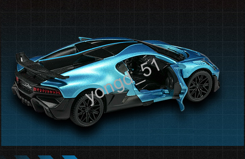 TSC 1:43 Bugatti Divo Motorsport Modell Blau/Kohlengrau Druckgussmetall Sammlung - Picture 4 of 8