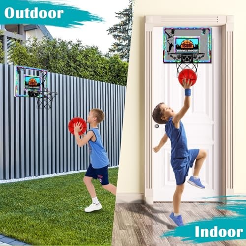 Mini Basketballkorb Indoor Over-the-Door mit LED-Beleuchtung, elektronisch - Bild 8 von 8