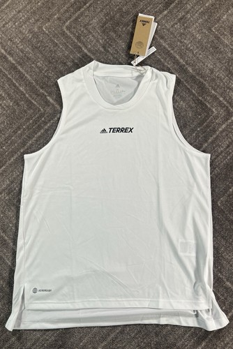 Adidas Women’s AeroReady Terrex White Hiking Singlet Tank Top Size Medium NWT - Picture 1 of 13