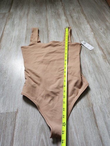 Nuevo con etiquetas Body Abercrombie & Fitch Suave Doble Capa Cuello Cuadrado - Marrón, Talla S - Imagen 7 de 8