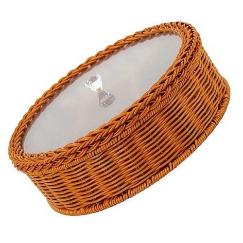  Snack Serviertablett: Vorspeisen Tablett mit Deckel 5 Fächer Kunststoff handgewebt - Bild 8 von 17