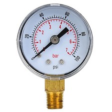 Hot Mechanical Pressure Gauge 1/8inch BSPT Bottom Connection For Oil Water