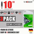 3PACK 10" Chainsaw Chain 3/8"LP .043" 40DL Fits Ryobi P546 & Worx WG322 LCS1020