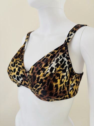 Y2K Victoria’s Secret Gold Leopard Print Padless Bra Full Coverage 36C Mcbling - Picture 5 of 10