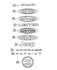 Genuine Mopar Jeep Nameplate 68364626AA