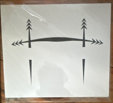 Black Large Temporary Tattoo Sheet Arrow Line Design Y-9YS015