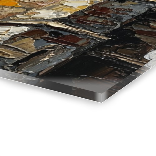 Eternal Tower: Abstract Impasto Acrylic Panel of Ancient Strength and Time - Picture 4 of 11