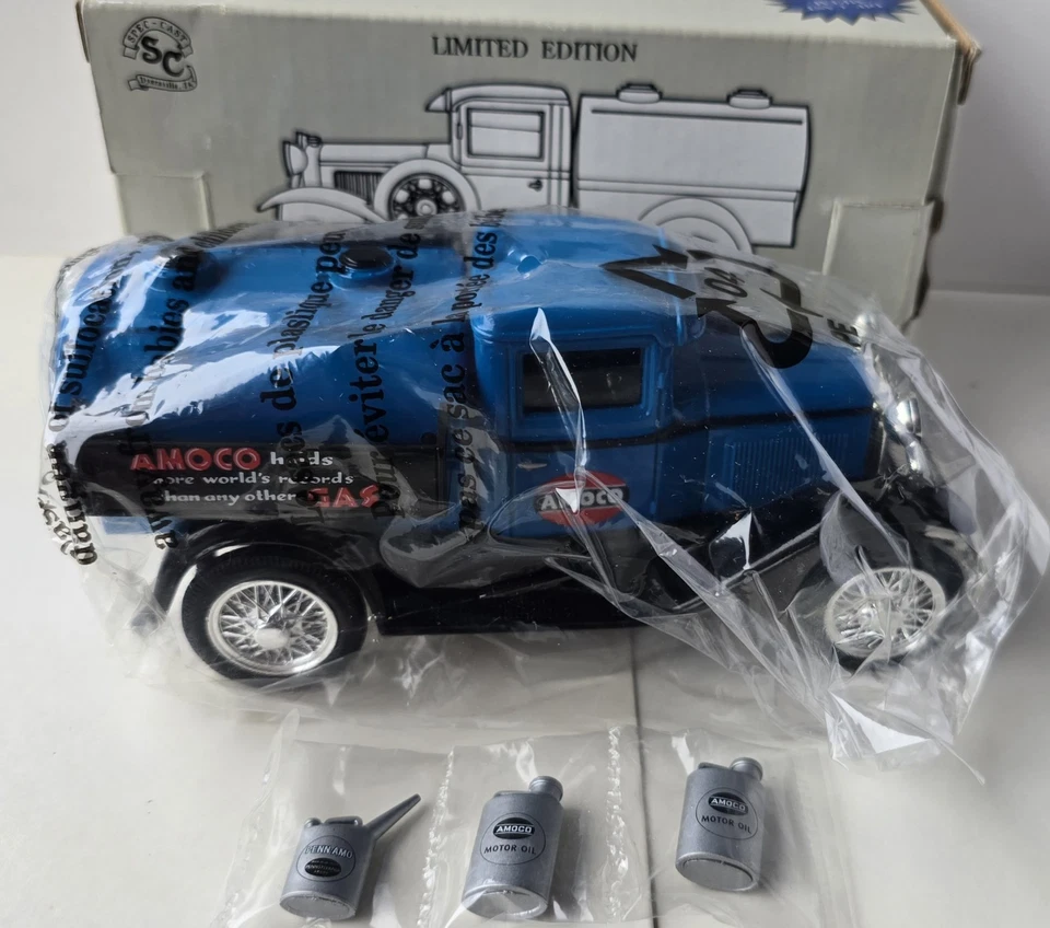 Petrolero Modelo A, Edición Limitada AMOCO, Escala 1/25, Die Cast, Banco de Monedas Bloqueable Foto 3 de 4