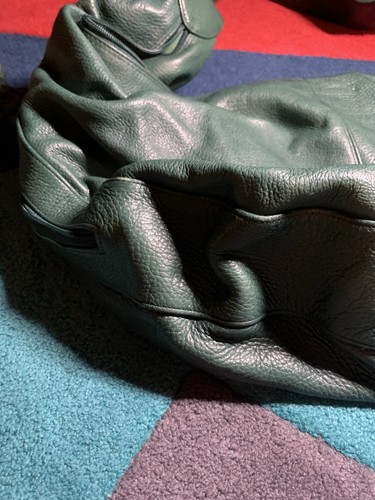 Vintage Brio green Leather Women’s Large Purse Shoulder Bag W/ Tassel Accent - Picture 4 of 8