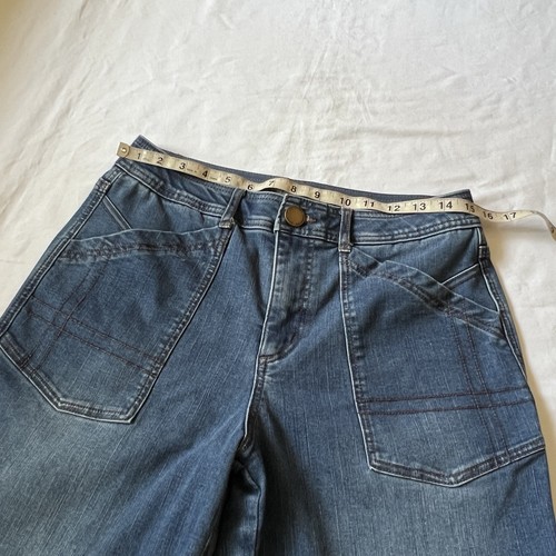Democracy Ab Technology Damenjeans hoher Bund gerade Stretch blau Größe 10 - Bild 6 von 13