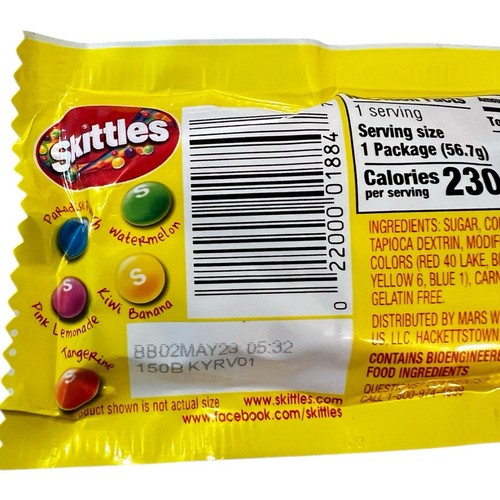 Collectable Skittles Brightside Candy Discontinued Bite Size 2oz Bag Rare HTF - Picture 3 of 3